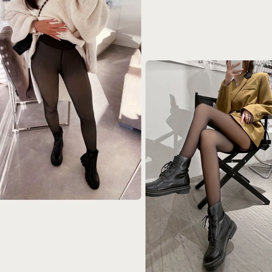 Pantimedia térmica resistente a desgarros con forro polar – Compra 1 y recibe 2 | Promoción de invierno ❄️