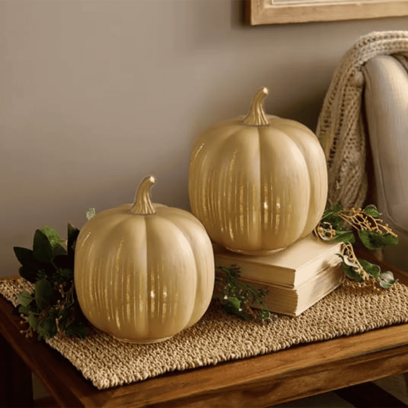 Calabazas de Cristal Iluminadas Starry Night – Encanto y Sofisticación en tu Decoración