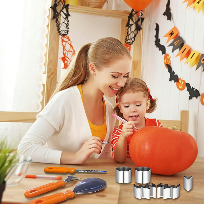 Moldes de Calabaza y Galleta Halloween – Set 7 Piezas Inox
