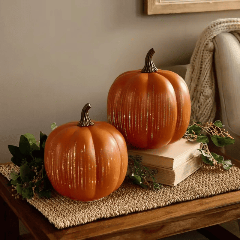 Calabazas de Cristal Iluminadas Starry Night – Encanto y Sofisticación en tu Decoración