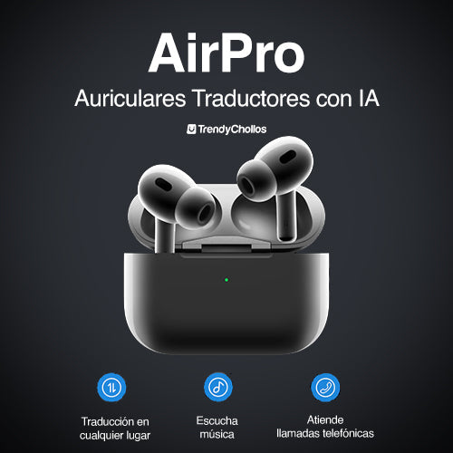 Auriculares Traductores AirPro – Escucha y entiende en cualquier idioma