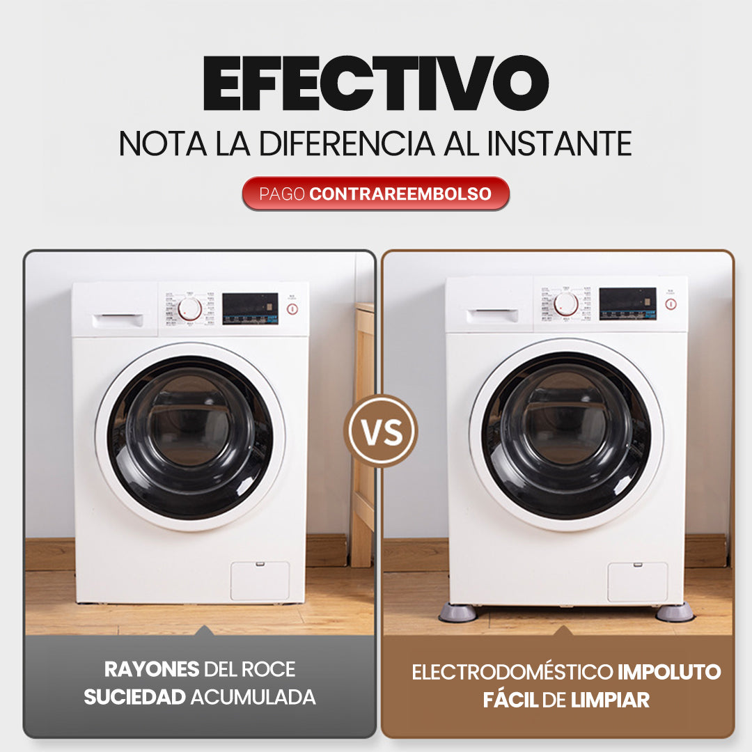Soporte anti-vibración para lavadoras y secadora - Pack de 4 unidades