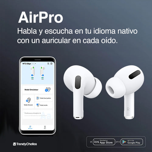 Auriculares Traductores AirPro – Escucha y entiende en cualquier idioma